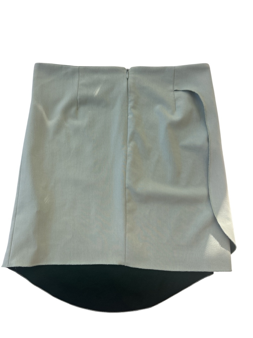 Zara Sage Green Asymmetrical Wrap Skirt - Picture 2 of 4